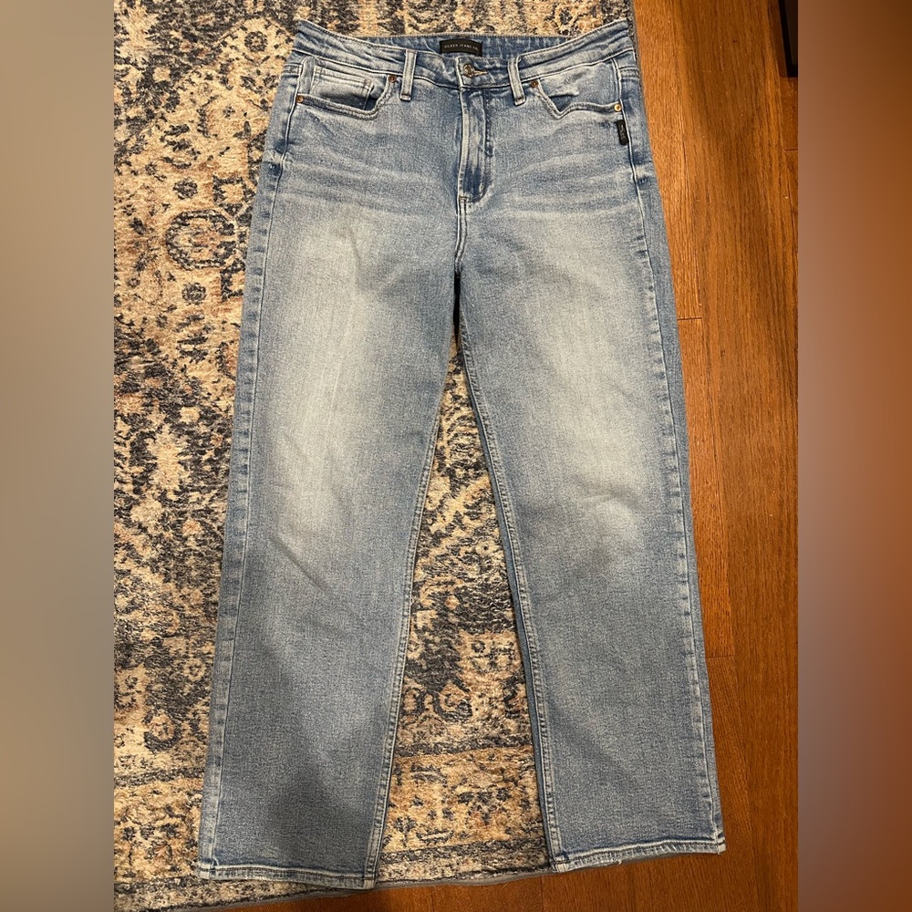 Silver Wide Legs Jeans